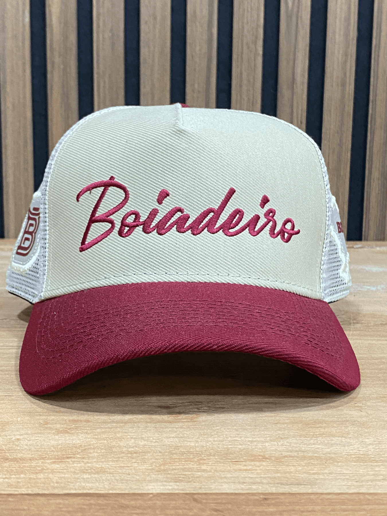 Boné Boiadero bege/bordo