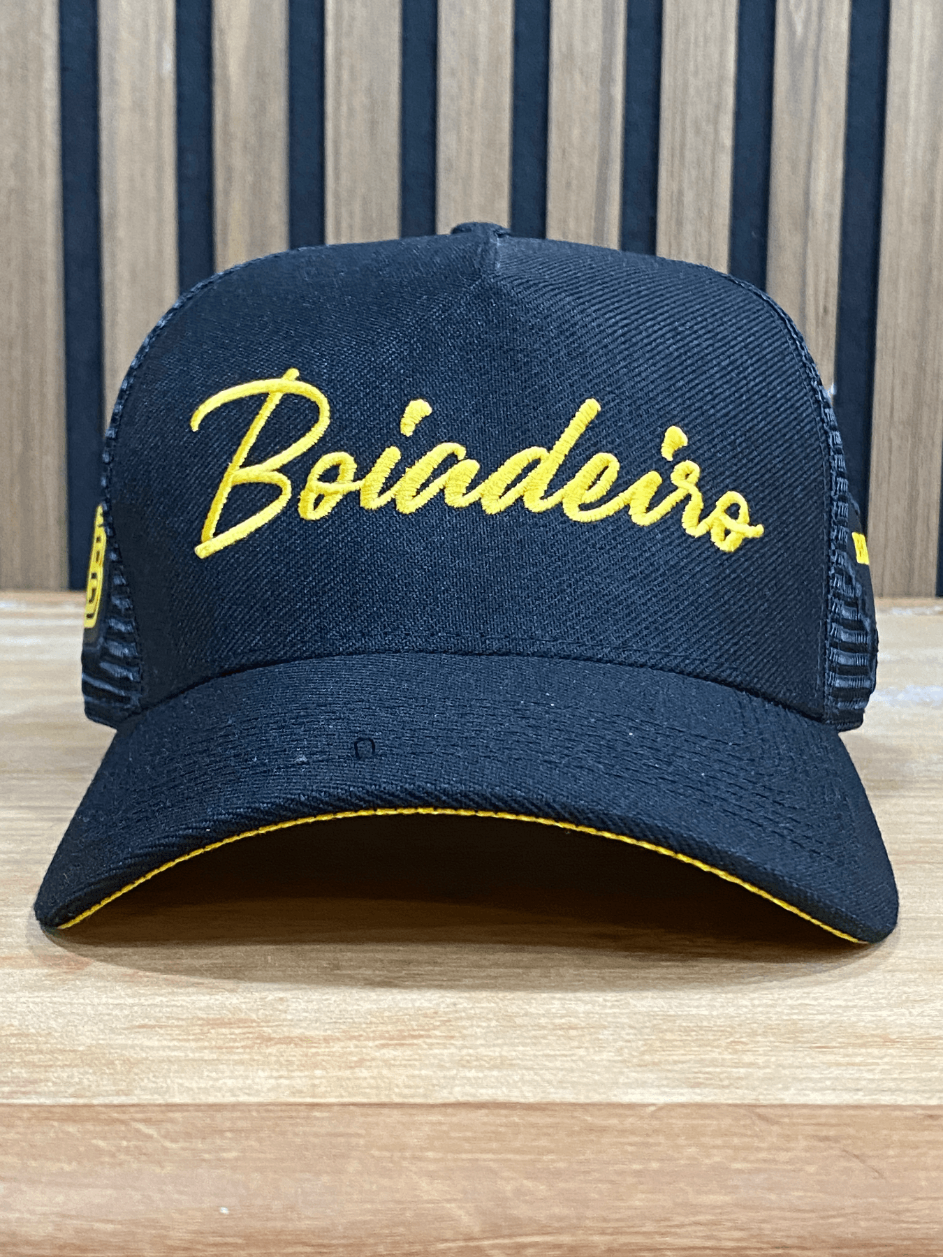 Boné Boiadero preto/amarelo